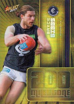 2017 Select Footy Stars - AFL Milestone Games #MG13 Bryce Gibbs Front